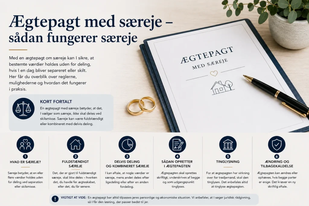 Ægtepagt med særeje – sådan fungerer særeje