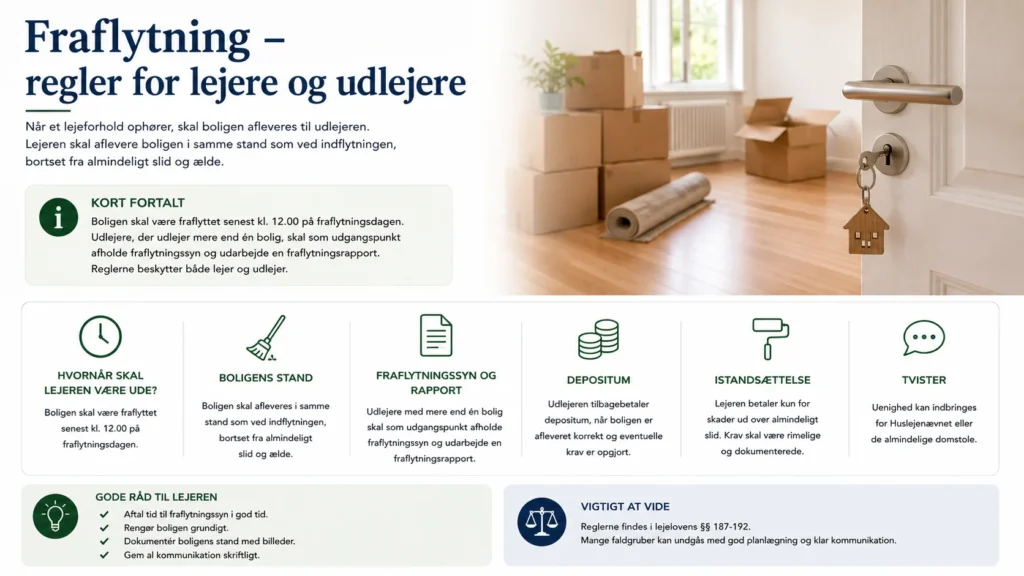 Fraflytning – regler for lejere og udlejere
