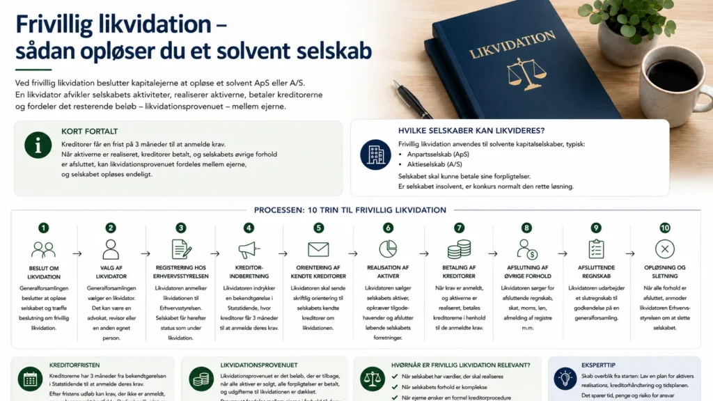 Frivillig likvidation – sådan opløser du et solvent selskab