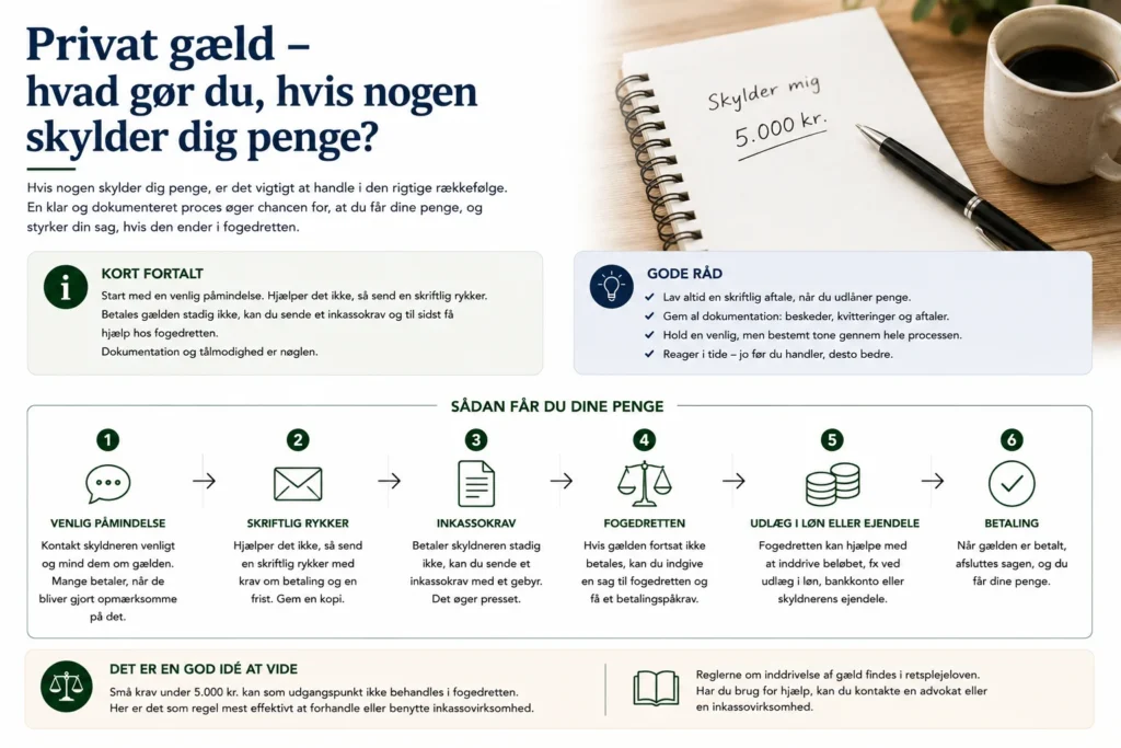 Privat gæld – hvad gør du, hvis nogen skylder dig penge?