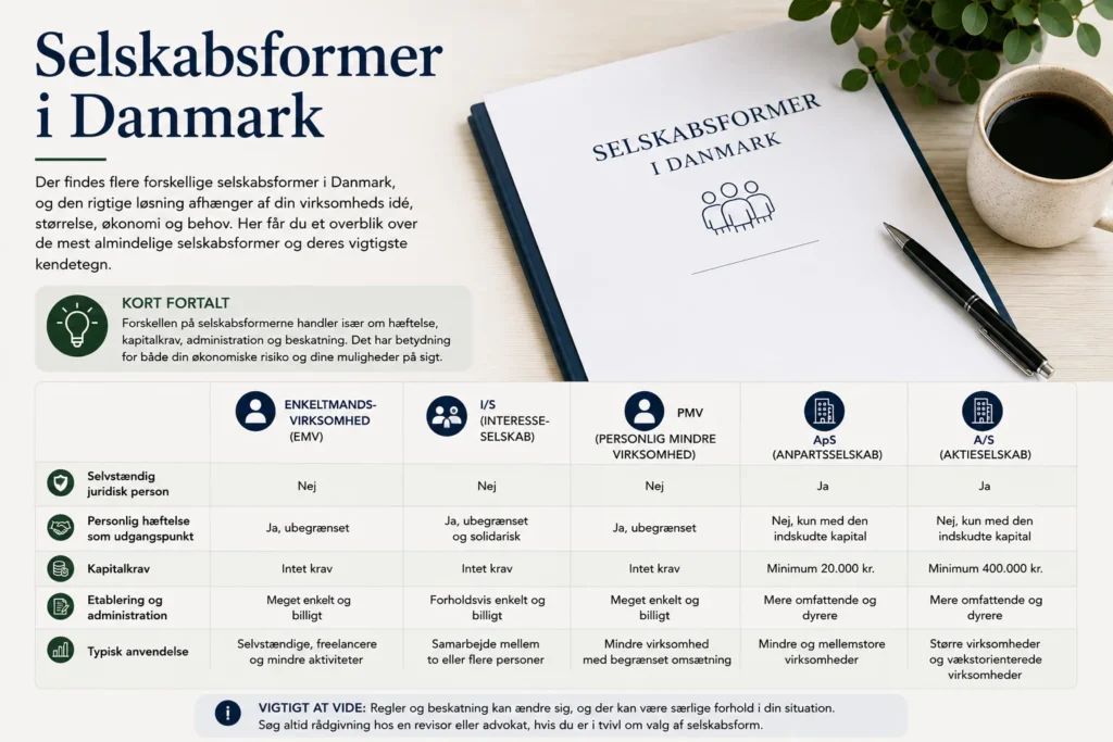 selskabsformer i Danmark