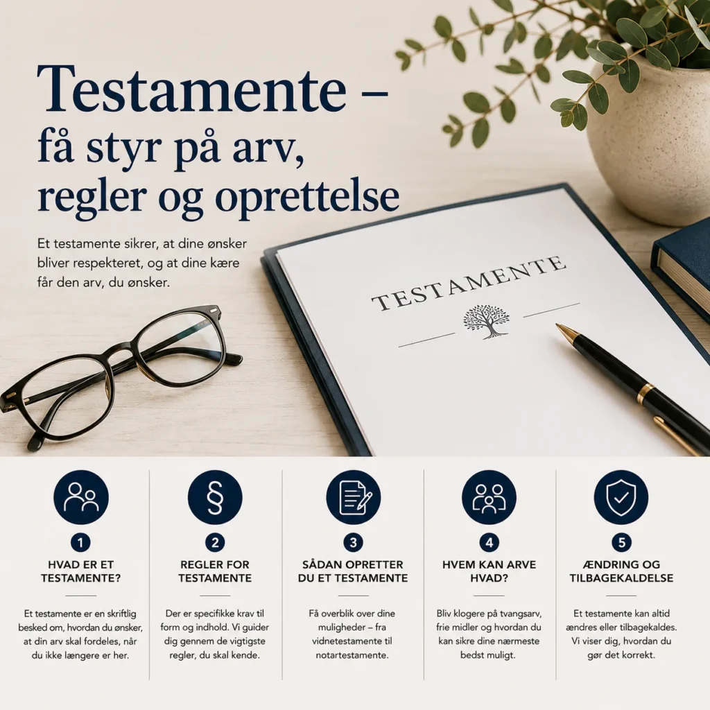 Testamente – få styr på arv, regler og oprettelse